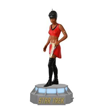 Imagem de Hallmark Keepsake Ornamento de Natal, Espelho Star Trek, Coleção Espelhada Tenente Uhura, Contadores de Histórias Luz e Som