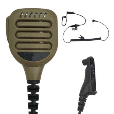 Imagem de Pdflie Microfone de ombro IP65 à prova d'água Walkie Talkie Radio Speaker Microfone Mike com 3,5 mm para Motorola Impres APX 4000 6000 6000li 6000xe 8000 8000xe XPR 6550 7350 7550 7550e (bege café,