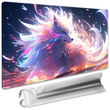Imagem de Board Game 14x24in MTG Playmat Compatible for OCG CCG RPG TCG Playmats (Nine Tailed Fox 1)