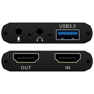 Imagem de HDSUNWSTD Placa de captura de áudio e vídeo 4K, USB 3.0 para C, saída HDMI, gravação 1080p para jogos, streaming, gravador de TV, transmissão ao vivo