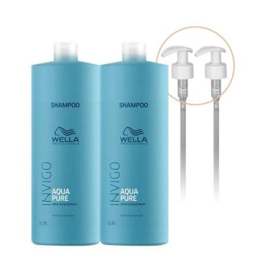 Imagem de Kit Wella Professionals Invigo Balance Aqua Pure Shampoo Extra e Válvu