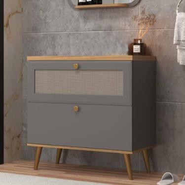 Imagem de Gabinete de Banheiro 80cm sem Cuba Ref 800 Cinza/Itapuã