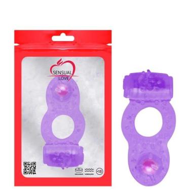 Imagem de Anel Peniano Pérola Duplo Prazer Sensual Love, ROXO
