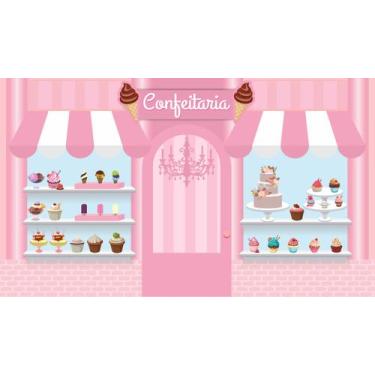 Imagem de Painel de Lona Confeitaria 005 300x200cm - Fabrika de Festa
