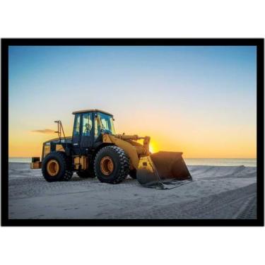 Imagem de Quadro Decorativo Engenharia Mineração Trator Pá Carregadeira Salas Es