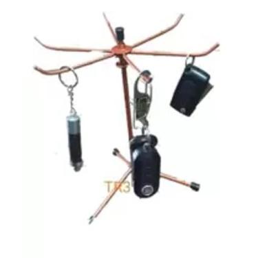 Imagem de Porta Chaveiros E Meia Aranha Bijuterias Giratório - Rose - TR3, 5 uni