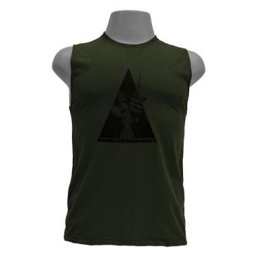 Imagem de Camiseta regata masculina - Laranja Mecânica. - DASANTIGAS, Green pea,
