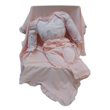 Imagem de Kit Saída Maternidade 3 Pçs Bebê Menina LeBhua Paraiso 14421 - Le Bhua