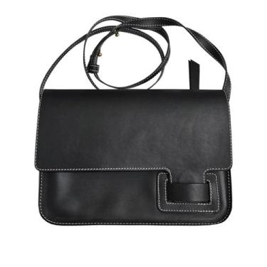 Imagem de Bolsa Feminina Mayra Couro 177-R Personalizada Raffai Couros, Preto