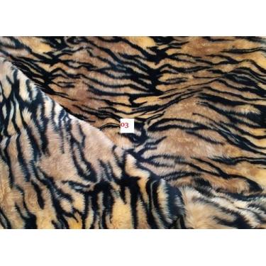 Imagem de Tecido Pelúcia Pele Estampada Animal Print Chinelos Pantufas Ursinhos 