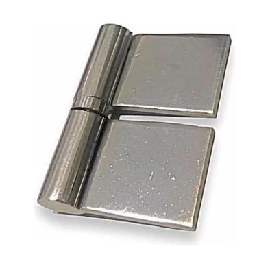 Imagem de Kit 2 Dobradiça Pino Gonzo Inox C/ Aba (60/77mm) Portão Porta Grade Fe