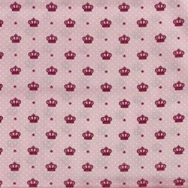 Imagem de Tecido Tricoline Coroa Rosa - 1,50m de Largura - Sua Casa Decor