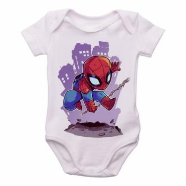 Imagem de body nenê criança roupa bebê Homem Aranha - Empório Dutra, G   ( 4-8 M