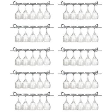 Imagem de 12 Suporte Para Taças Cromado Aramado Adega Bar Vinho 25cm - Nacional