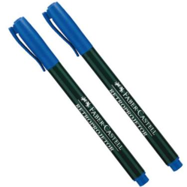 Imagem de Caneta para Retroprojetor Ponta Média 10MM Azul Caixa com 12 - Faber C