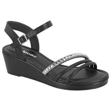 Imagem de Sandalia Feminina Anabela Moleca Brilho Strass 5512.106
