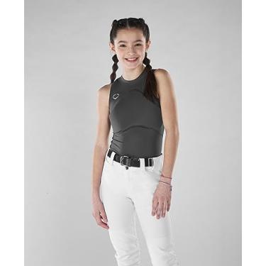Imagem de EvoShield Camisa feminina sem mangas com costas nadador - cinza, médio juvenil