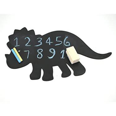 Imagem de IVEI Quadro preto de dinossauro/quadro-negro/quadro de ardósia - decoração de quarto infantil - Utilitário escolar - Aprenda com diversão