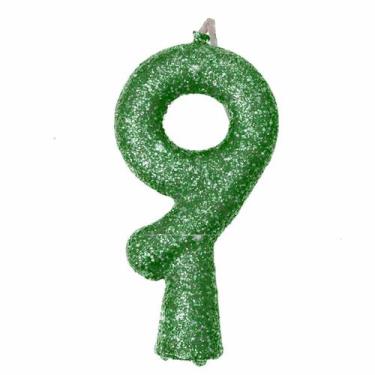 Imagem de Vela de Aniversário Puro Glitter Verde - Festcolor, 9