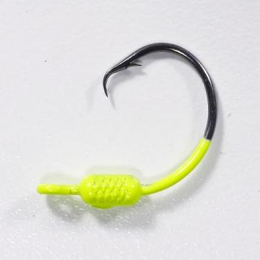 Imagem de Chartreuse: Gabarito de gancho circular ponderado - gancho 3/0 - 1/473.6 g - pacote com 25