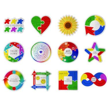 Imagem de 24 adesivos sensoriais de ansiedade, adesivos texturizados para ansiedade, adesivos texturizados para sensoriais, suprimentos para conselheiros escolares, itens sensoriais para adultos, alívio de