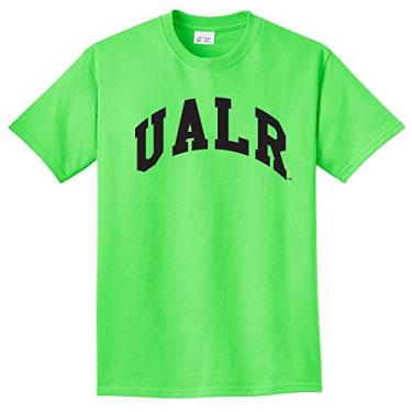 Imagem de Campus Merchandise Camiseta NCAA Arkansas Little Rock Trojans Arch Neon, média, verde neon