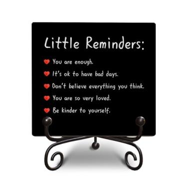 Imagem de You Are Enough Daily Little Reminders Positive Office Wooden Signs Presente, Dormitório Sala de Estar Prateleira Decoração de Secretária, para Amigos, Colegas de Trabalho, Presente de Placa de Madeira