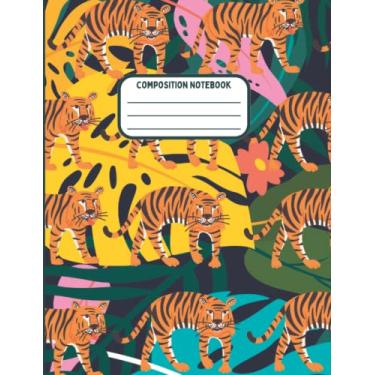 Imagem de Composition Notebook: Tigers: Wide Ruled Paper: 7.5 x 9.75-100 Pages. Perfect for students, teachers, and writers. Use as a journal or for note keeping.: 100 Page Wide Ruled Composition Notebook
