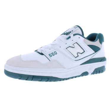 Imagem de New Balance Tênis masculino 550, Branco/verde/verde, 13.5 Women/12 Men