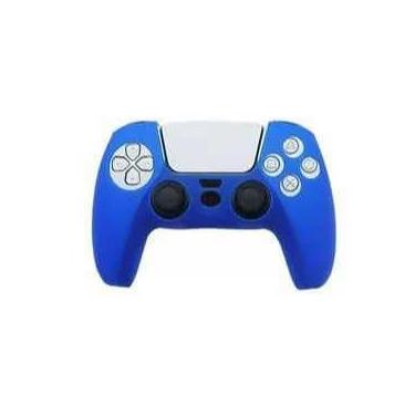 Imagem de Capa de Silicone para Controle PS5, Lisa, Proteção para Manete DualSense (Azul)