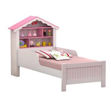 Imagem de Cama Casinha Princesa Infantil Rosa MDF Resistente Segura - Sambare Mo