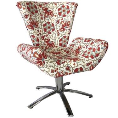 Imagem de Poltrona Giratória Elegance Cazoli Laranja Impermeável - Sua Casa Deco