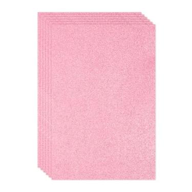 Imagem de PATIKIL 2 mm (1/25.4 cm) Folha de espuma de glitter não adesiva de espessura 16 x 24 polegadas (40 x 60 cm) rosa, placa de espuma EVA brilhante para artesanato, 6 peças