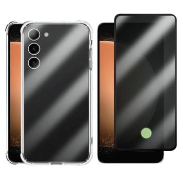 Imagem de Kit Capinha Anti Shock e Película Privacidade 3D Anti-Spy Compatível Samsung Galaxy S23 Plus