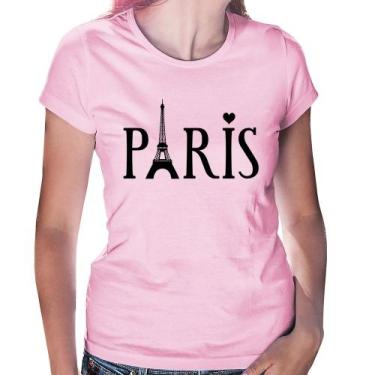 Imagem de Baby Look Paris Torre Eiffel - Foca na Moda, Rosa bebê, G