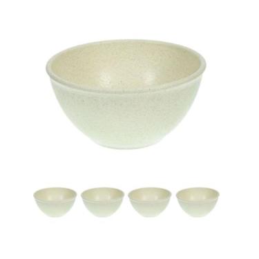 Imagem de 4UN TIGELA 300ml BOWL CUMBUCA VASILHA SOPA CALDO BEGE - Evo