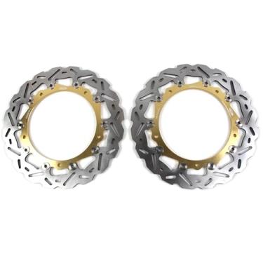 Imagem de 1 par de discos de freio dianteiros flutuantes de rotores compatíveis com BMW K1600GT SE 2012-2022, K1600GTL exclusivo 2014-2022, K1600 GRAND AMERICA 2018-2021, peças de acessórios de motocicleta