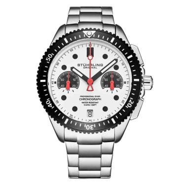 Imagem de Relógio Masculino Stuhrling 4016.2 Quartzo 42mm com Cronógrafo, Prata
