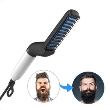 Imagem de Pente Chapinha Modelador Alisador De Barba Cabelo Homens - PDN, Bivolt