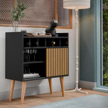 Imagem de Aparador Com Porta Buffet Cantinho do Café Pés Palito Várias Cores - L