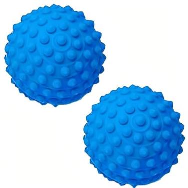 Imagem de Kit 02 Bolinha Cravo Fisioterapia Anti Stress Mão Bola Pet (Azul)