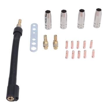 Imagem de Dicas de Contato Com MIG Mag, 18pcs Soldagem Conjunto Consumível Bocos de Pescoço Flexíveis Dicas para MB15 15AK Torch