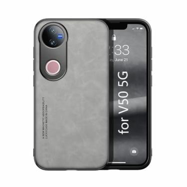 Imagem de Kepuch Silklike Capa para Vivo V50 5G - Case Placa de Metal Embutida - Cinza