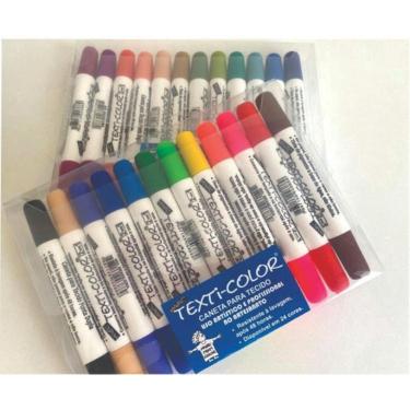 Imagem de Caneta Para Tecido Kit 12 Unidade Cores Sortidas