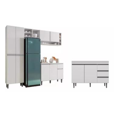 Imagem de Jogo Paneleiro Armário De Cozinha Com Um Balcão Para Pia Sem Tampo Leartam