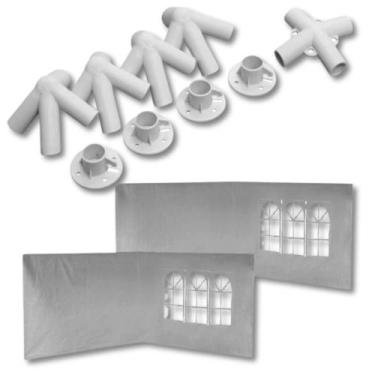 Imagem de Kit 4 Paredes para Tenda em Rafia + 9 Conectores Reposicao 3m X 3m Bas