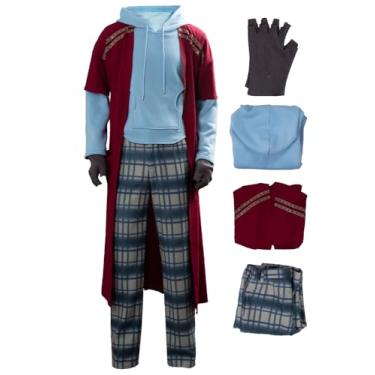 Imagem de Adulto masculino gordo Thor Cosplay fantasia casual moletom com capuz conjunto completo, grande