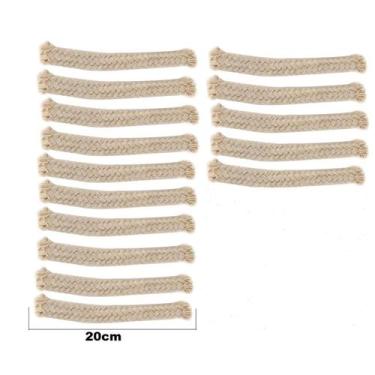 Imagem de Tochas Pavio Algodão 8mm Lamparinas Kit 15 Pavio 20 Cm - agrog