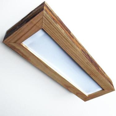 Imagem de Luminária Lustre Pendente Rústico Madeira Led Lustre 40W - Eco.Start