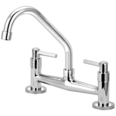 Imagem de Misturador de Bancada Cromado para Cozinha Furkin  de Mesa em Metal 1/